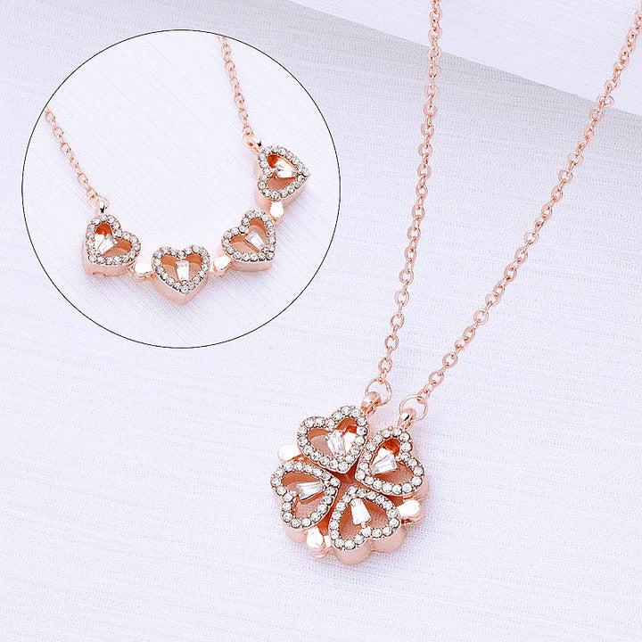 Vorelio Magnetic Love Clover Necklace