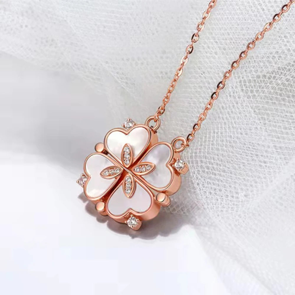 Vorelio Magnetic Love Clover Necklace