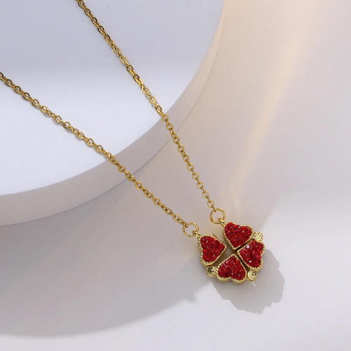 Vorelio Magnetic Love Clover Necklace