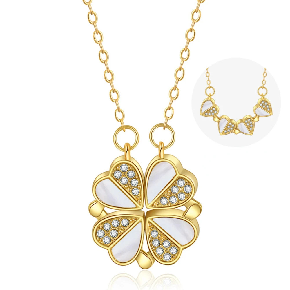 Vorelio Magnetic Love Clover Necklace