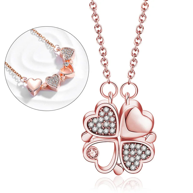 Vorelio Magnetic Love Clover Necklace