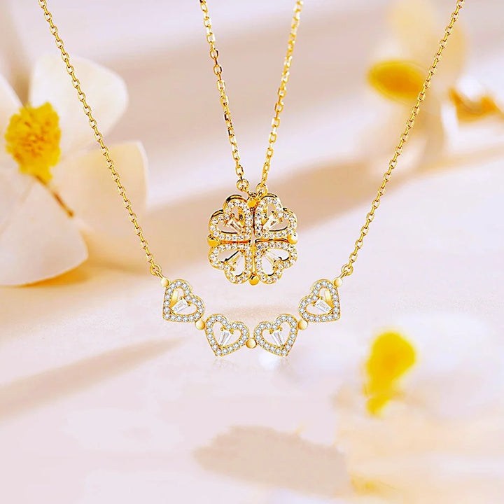 Vorelio Magnetic Love Clover Necklace